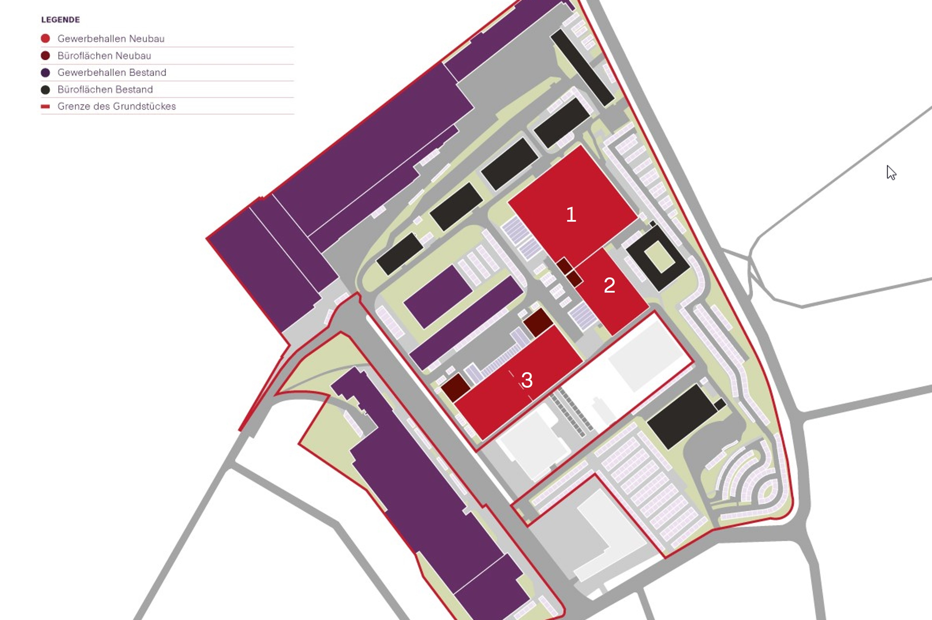 Logistikhallen in Mühlheim an der Ruhr_Flächenplan