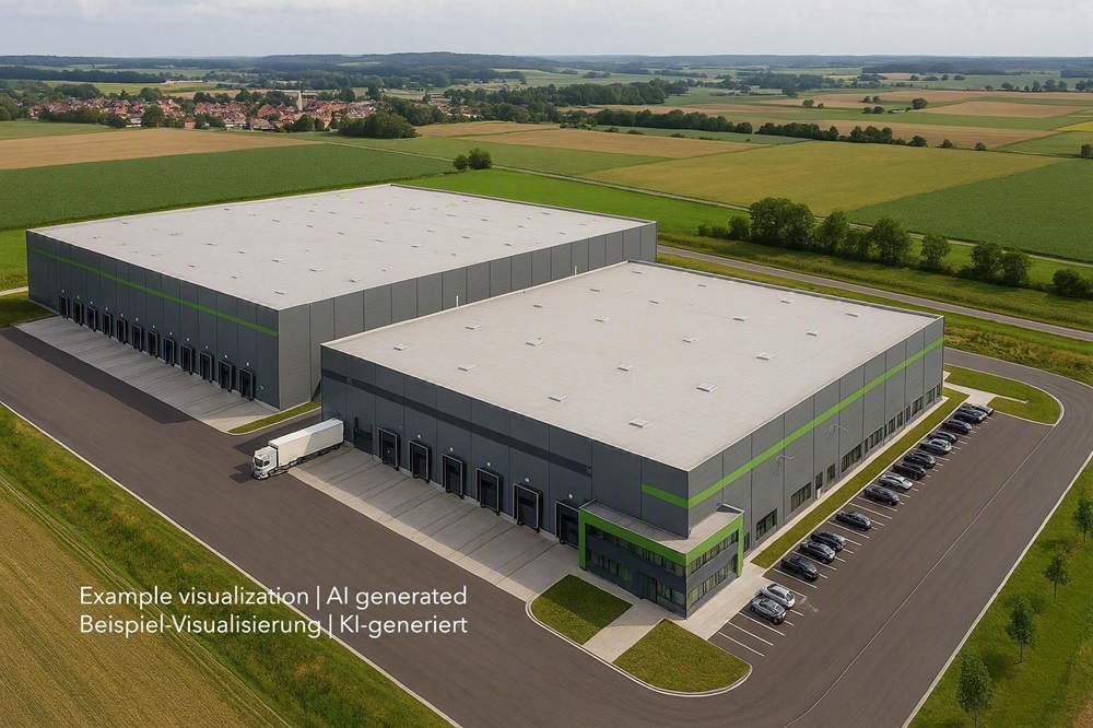 Logistikfläche zwischen Bremerhaven und Bremen, Warehouse between Bremerhaven and Bremen