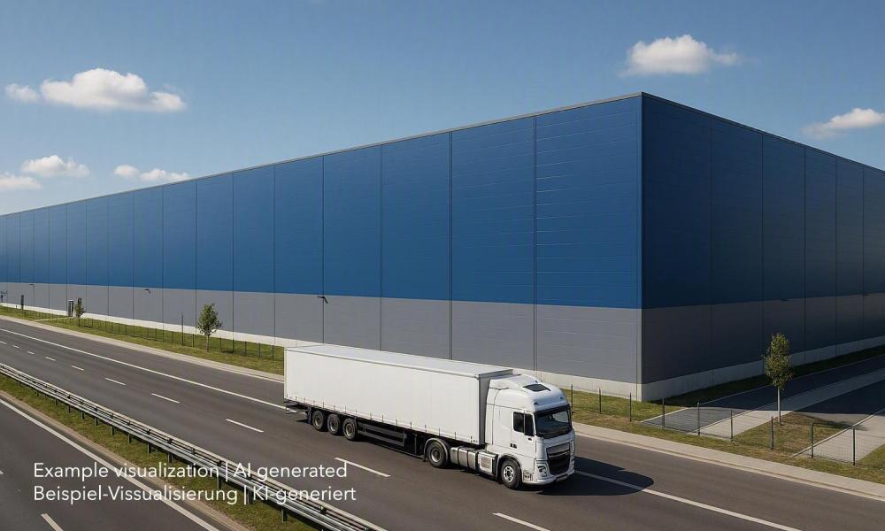 Große Logistikimmobilie bei Magdeburg, Large warehouse near Magdeburg