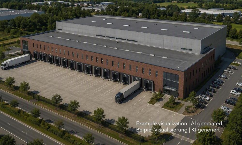 Logistikhalle an der A6 bei Ansbach, Logistics space at A6 near Ansbach