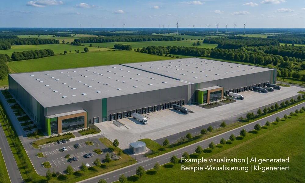 Logistikimmobilie am Kreuz A1/A2, Warehouse at motorway cross A1/A2