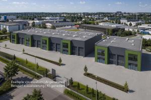 Gewerbepark südlich von Stuttgart an der A81, Business park southern of Stuttgart