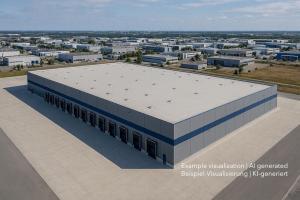 Logistikpark südwestlich von Magdeburg, warehouse southwest of Magdeburg