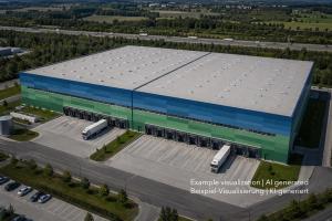 Logistikimmobilie östlich von Würzburg, Warehouse eastern of Würzburg