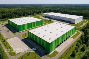 Logistikpark südlich von Berlin, warehouses southern of Berlin