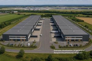 Lagerhallen nahe Flughafen Berlin BER, Warehouse space near Berlin airport