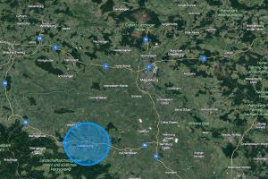 Logistikpark südwestlich von Magdeburg