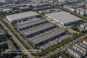 Logistikpark in Düsseldorf, Warehouse park in Düsseldorf
