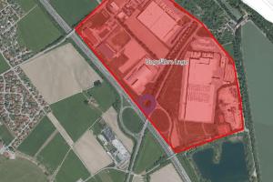 Gewerbegebiet, Industriegebiet: Gewerbegebiet Dettingen - Autobahnanschlussstelle  (Commercial industrial area)