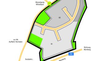 Gewerbegebiet, Industriegebiet: Gewerbepark Ansbach-West (Commercial industrial area)