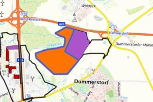 Gewerbegebiet, Industriegebiet: Industrie- und Gewerbepark Autobahnkreuz Rostock (Commercial industrial area)