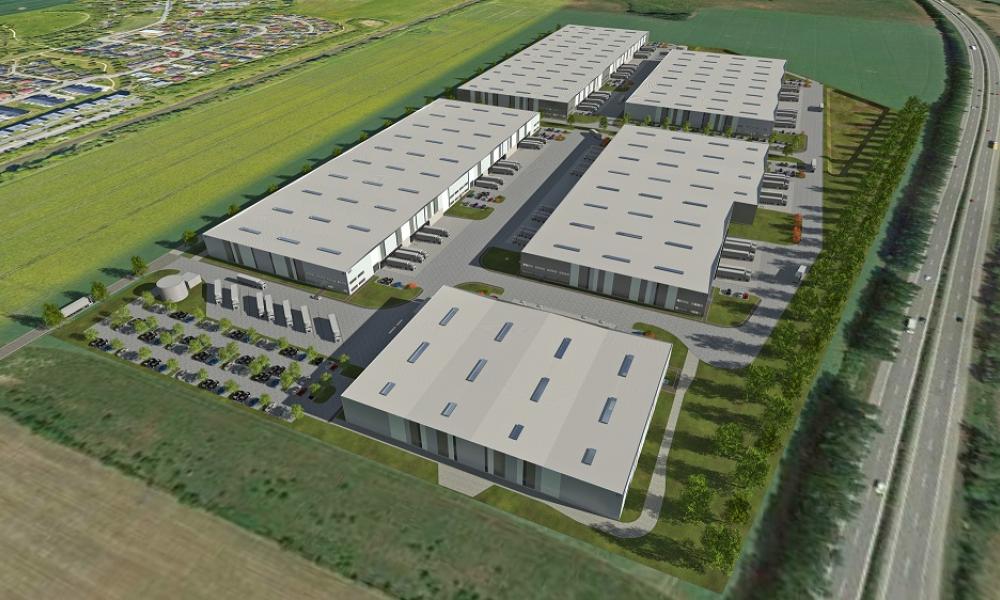 Warehouse and logistics park in Rostock Germany