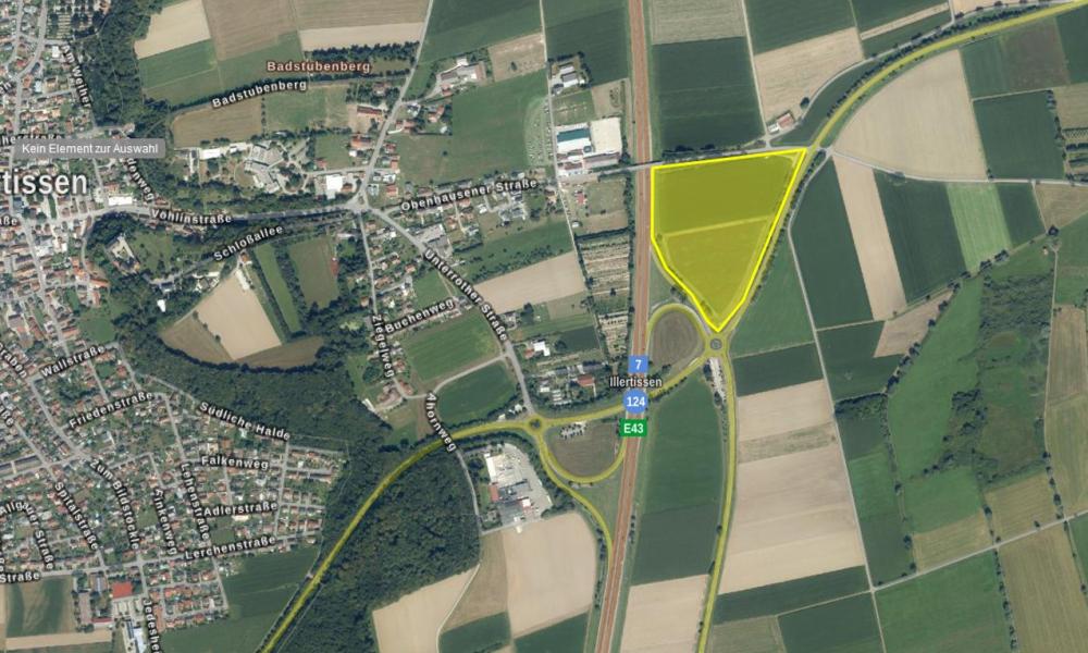 Gewerbegebiet, Industriegebiet: Gewerbegebiet an der A7 - Illertissen (Commercial industrial area)