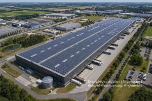 Große Logistikimmobilie zwischen Karlsruhe und Mannheim, Large warehouse between Karlsruhe and Mannheim