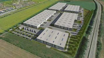 Warehouse and logistics park in Rostock Germany