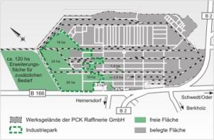 Gewerbegebiet, Industriegebiet: Industriepark Schwedt (Commercial industrial area)